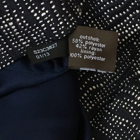 THE LIMITED Sophie Theallet Pencil Skirt Abstract Dot Pattern Navy Size 12 NWT - Picture 9 of 12